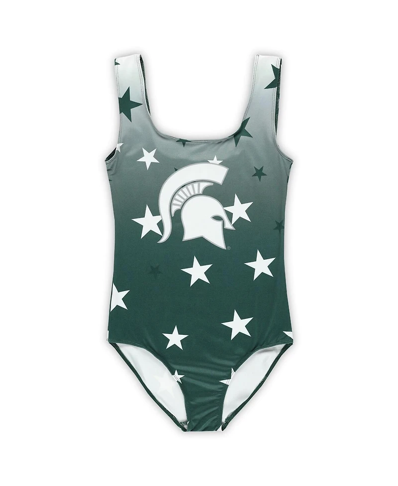 ZooZatz Big Boys and Girls Green Michigan State Spartans Dance Leotard