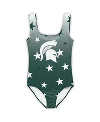 ZooZatz Big Boys and Girls Green Michigan State Spartans Dance Leotard