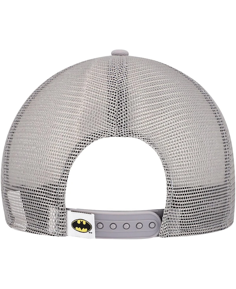 New Era Men's Gray Batman 9FIFTY Snapback Trucker Hat