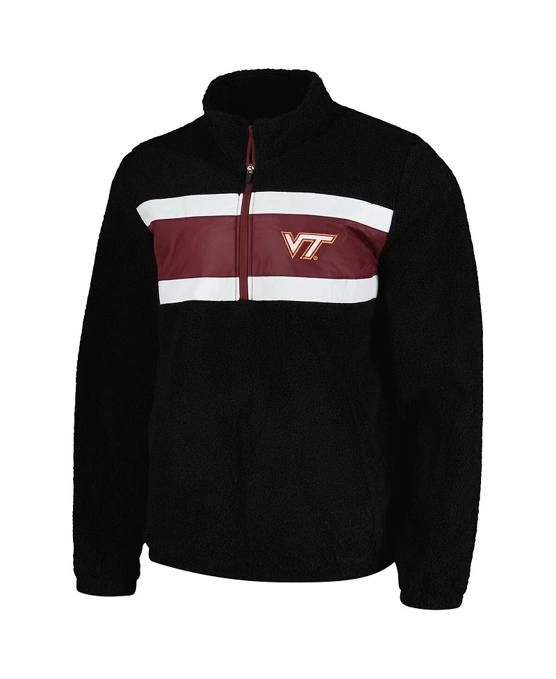 G-Iii Sports By Carl Banks Men's Black Virginia Tech Hokies Pinch Runner Half-Zip Sweatshirt