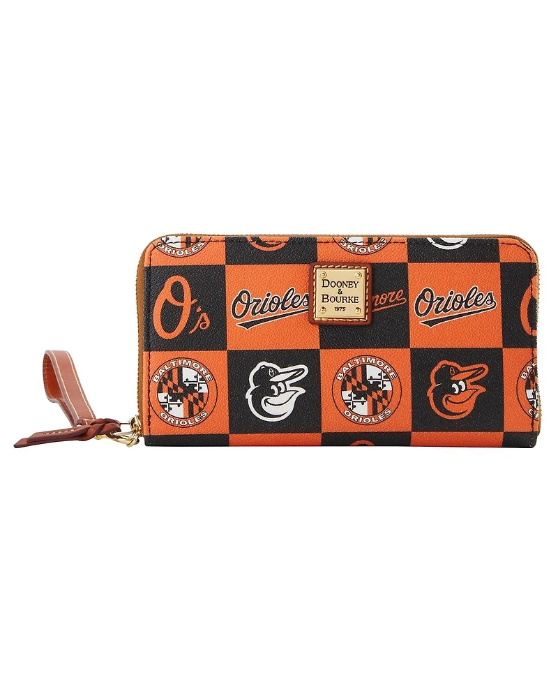 Dooney & Bourke Women's Baltimore Orioles Game Day Large Zip-Around Wristlet