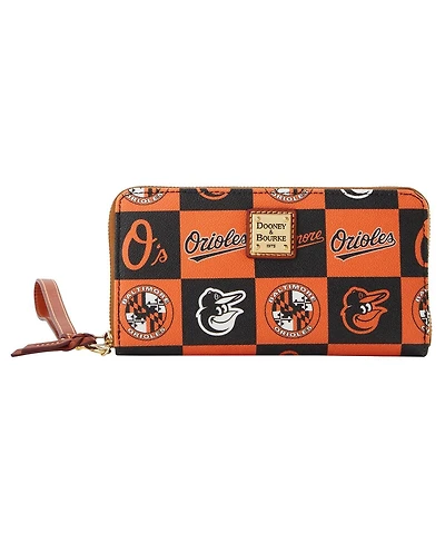 Dooney & Bourke Women's Baltimore Orioles Game Day Large Zip-Around Wristlet