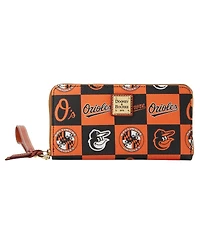 Dooney & Bourke Women's Baltimore Orioles Game Day Large Zip-Around Wristlet