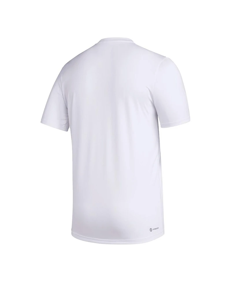 Adidas x Rich Mnisi Pride Collection Men's White Miami Hurricanes Pregame Aeroready T-Shirt