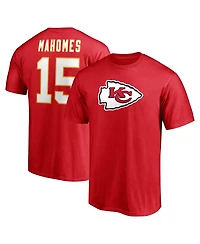 Fanatics Men's Patrick Mahomes Red Kansas City Chiefs Icon Player Name Number T-Shirt