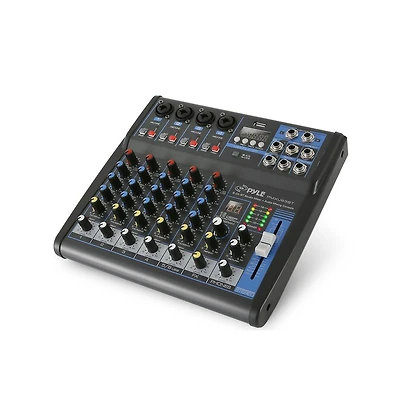 Pyle 6-Ch. Bluetooth Studio Mixer - Dj Controller Audio Mixing Console System