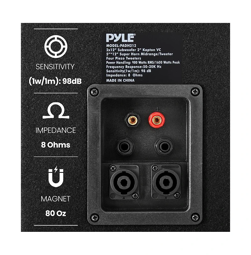 Pyle 1600W Heavy Duty 7 Way Pa Loud-speaker Cabinet