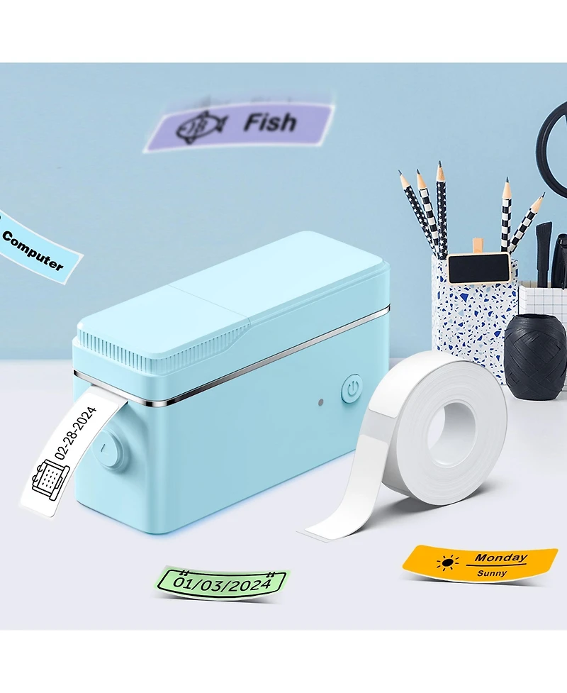 Nelko P31-s Label Maker Machine with Tape, Portable Thermal Printer, Portable Bluetooth Label Printer for Organizing Storage Office Home