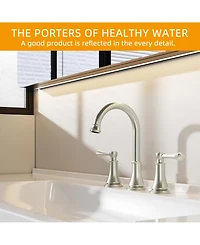Sugift Bathroom Faucet, 8 Inch Widespread Bathroom Sink Faucet for Vanity