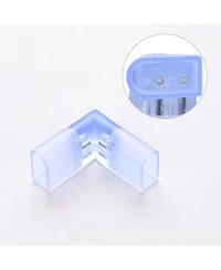 DELight 2 Pin Connectors Accessories L Shape with Pin for 7x14mm Neon Rope Light