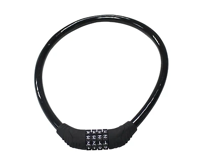Bike Lock 4 Digit Resettable Combination Cable for Bicycle, 2 Feet x 1/2 Inch