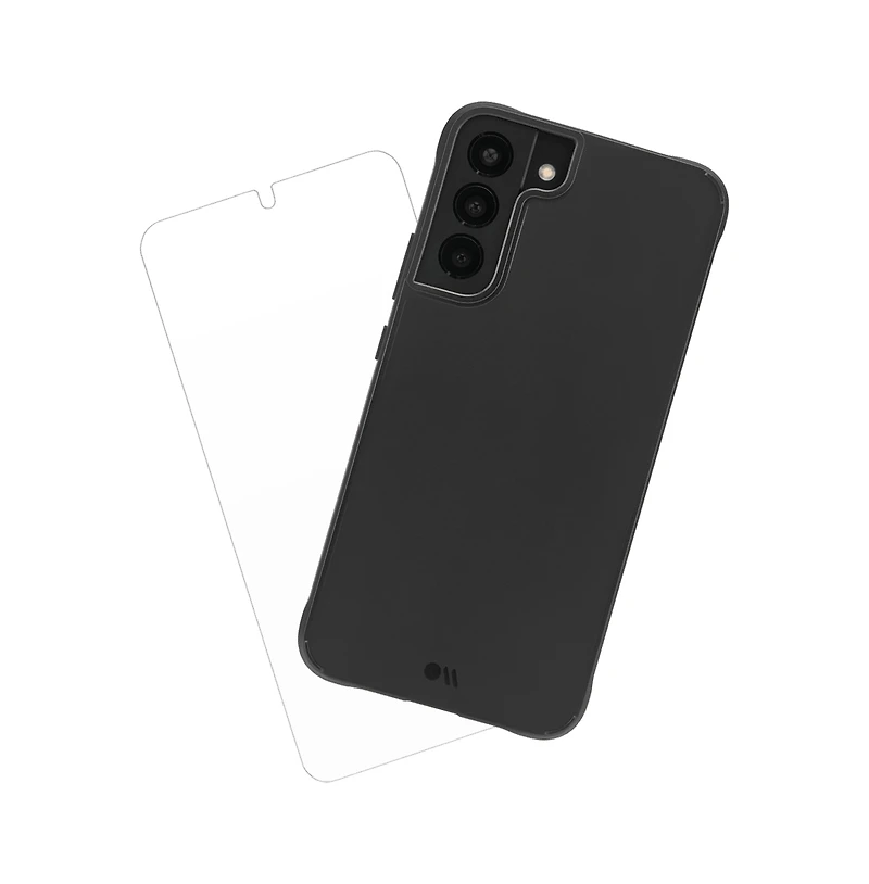 Case-Mate Protection Pack Tough Case and Glass Screen Protector for Samsung Galaxy S22 Plus-Black