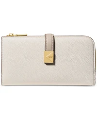 kate spade new york Deco Colorblocked Pebbled Leather Slim Zip Wallet