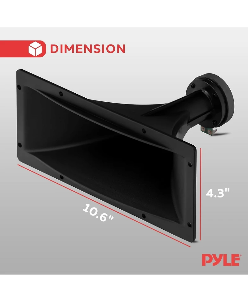 Pyle "4'' x 10'' Horn Tweeter Speaker - High-Quality Audio Component for Home & Car Audio Systems