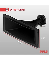 Pyle "4'' x 10'' Horn Tweeter Speaker - High-Quality Audio Component for Home & Car Audio Systems