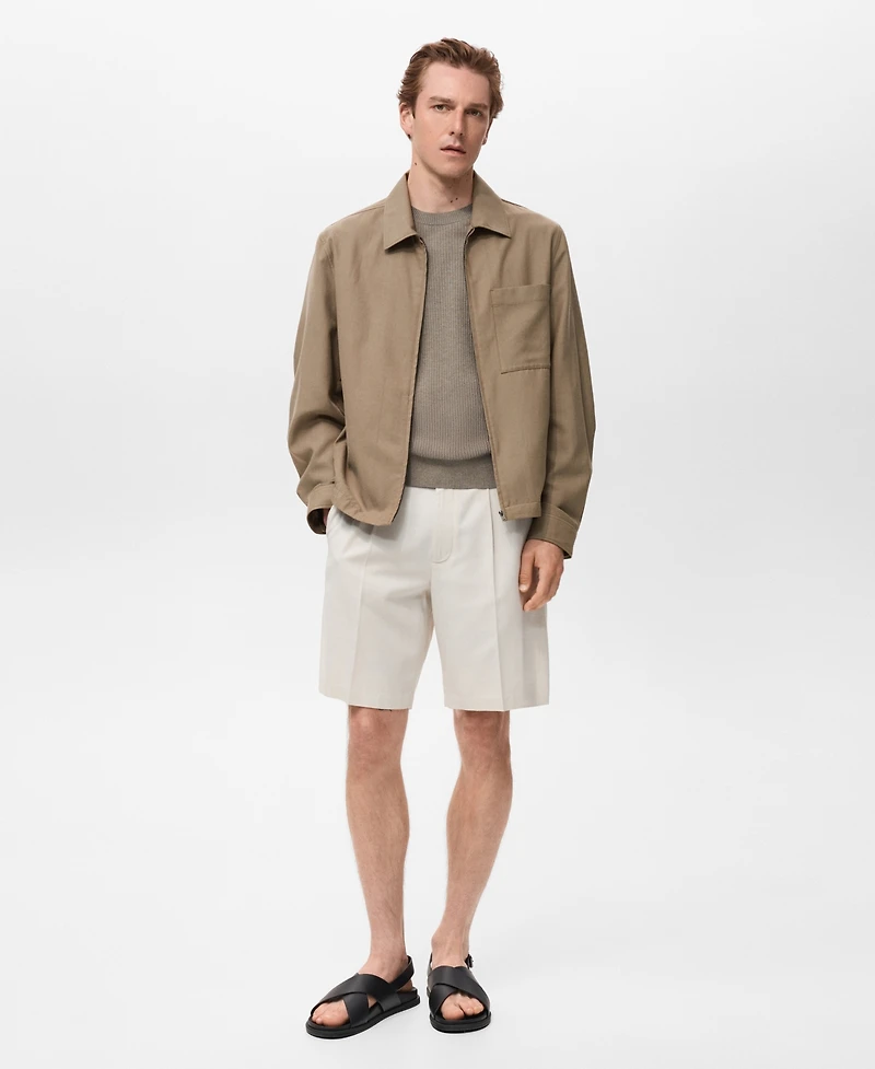 Mango Men's Pockets Lyocell Jacket