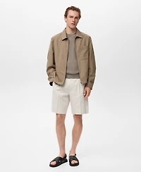 Mango Men's Pockets Lyocell Jacket