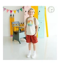 Sweet Wink Toddler Boys Ready to Crush First Grade Short Sleeve T-Shirt