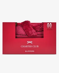 Charter Club Women's Faux-Fur-Lined Slippers, Macy's Exclusive