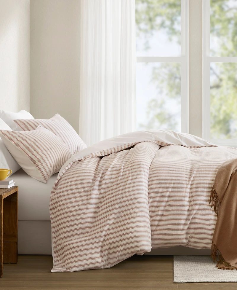 Madison Park Etta Striped 3-Pc. Duvet Cover Set
