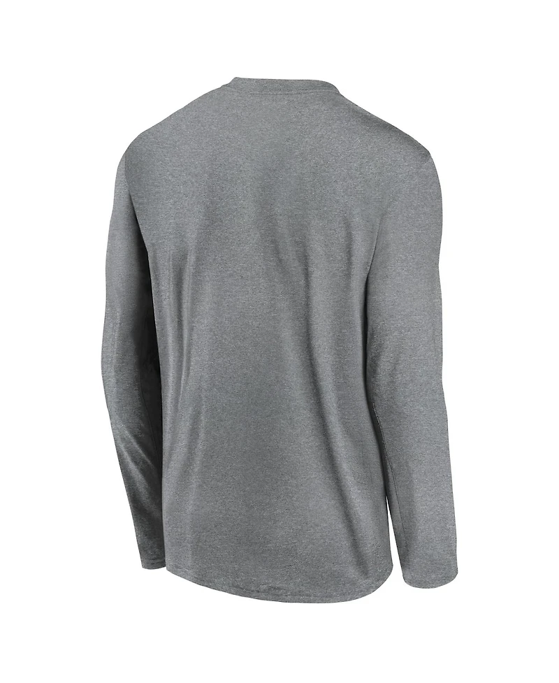 Nike Men's Heather Gray Stanford Cardinal Primetime Primary Legend Long Sleeve T-Shirt