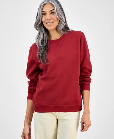 Style & Co Women's Long-Sleeve Crewneck Sweatshirt, Created for Macy's