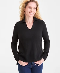 Style & Co Women's Luxsoft Johnny-Collar Sweater, Macy's Exclusive