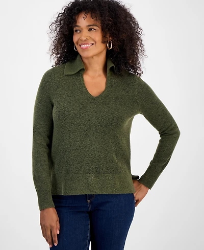 Style & Co Women's Luxsoft Johnny-Collar Sweater, Macy's Exclusive