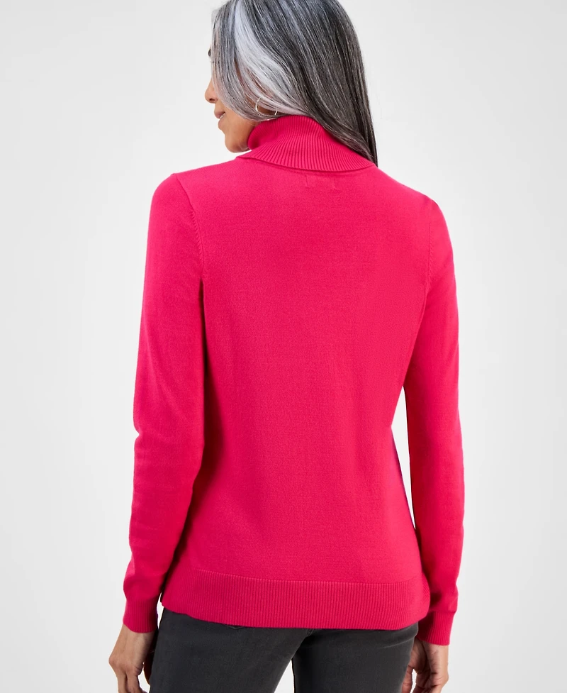 Style & Co Women's Long-Sleeve Turtleneck Sweater, Created for Macy's