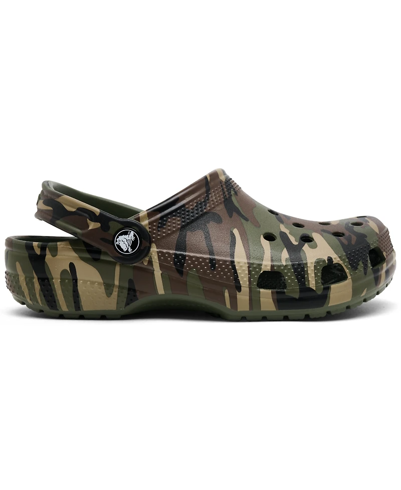 Crocs Big Kids Classic Camo Print Clog Sandals from Finish Line