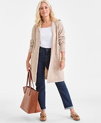 Style & Co Women's Chunky Cable-Knit Hoodie Cardigan, Created for Macy's
