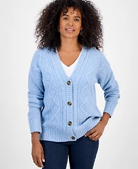 Style & Co Women's Chunky Cable-Knit Cardigan, Macy's Exclusive