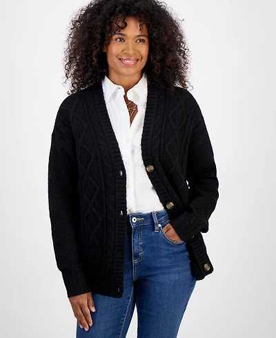 Style & Co Women's Chunky Cable-Knit Cardigan, Macy's Exclusive