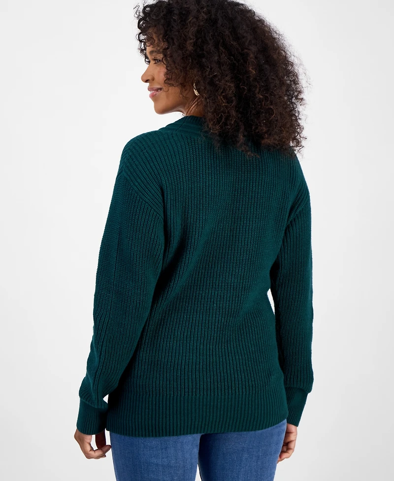 Style & Co Women's V-Neck Long-Sleeve Sweater, Macy's Exclusive