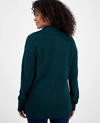 Style & Co Women's Quarter-Zip Cable-Knit Sweater, Macy's Exclusive