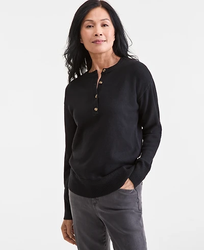 Style & Co Women's Henley Sweater, Macy's Exclusive