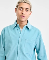 Sun + Stone Men's Long Sleeve Button-Front Corduroy Shirt, Created for Macy's