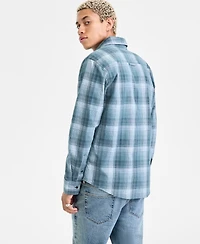 Sun + Stone Men's Long-Sleeve Cotton Plaid Corduroy Shirt, Macy's Exclusive