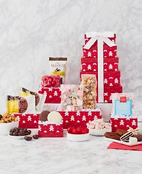 Hickory Farms Holiday Jolly Gingerbread Treat Tower, 9 Piece
