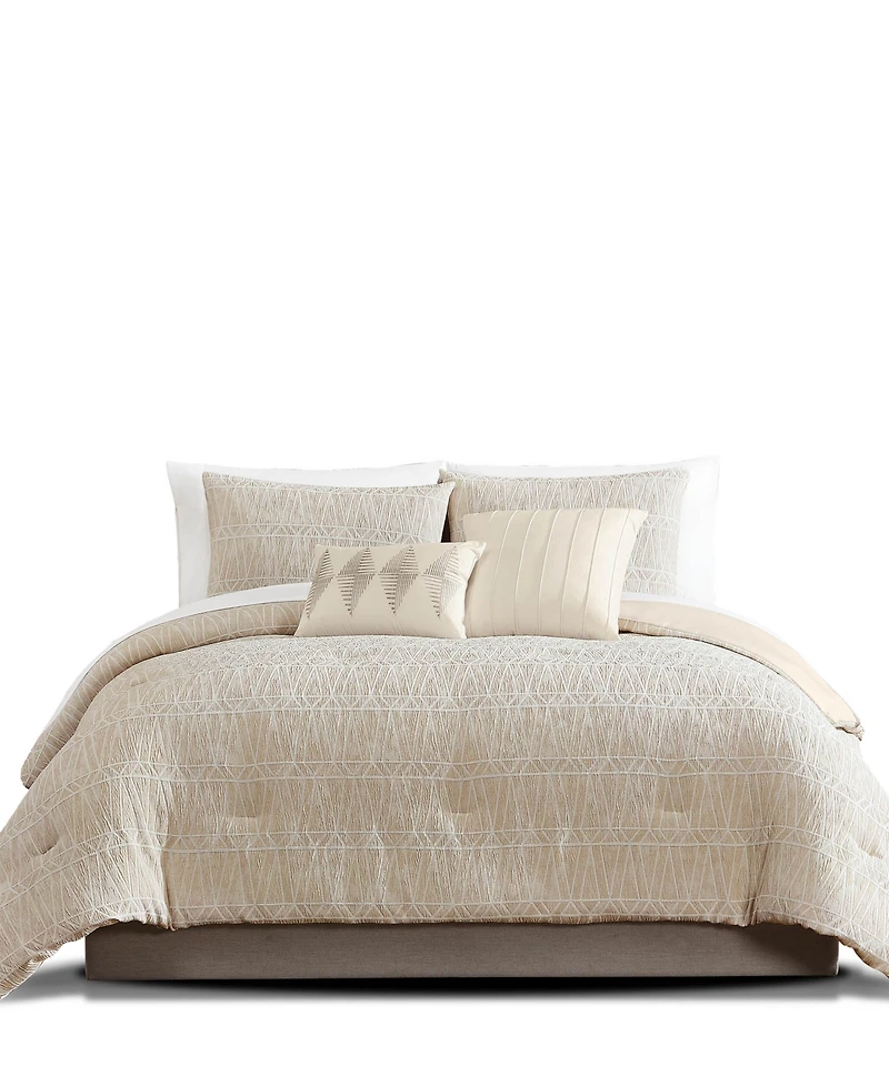 Hallmart Collectibles Wells Geometric 9-Pc. Comforter Set, King
