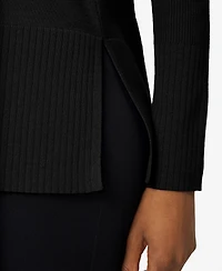 Melissa Paige Women's Boat Neck Ribbed Sweater