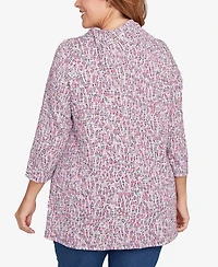 Ruby Rd. Plus Patch Pocket Spacedye Top