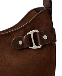 Lauren Ralph Tasha Medium Suede Shoulder Bag
