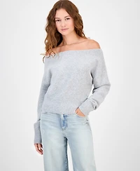 Hippie Rose Juniors' Off-The-Shoulder Slouchy Sweater