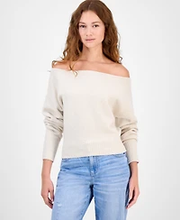 Hippie Rose Juniors' Off-The-Shoulder Slouchy Sweater