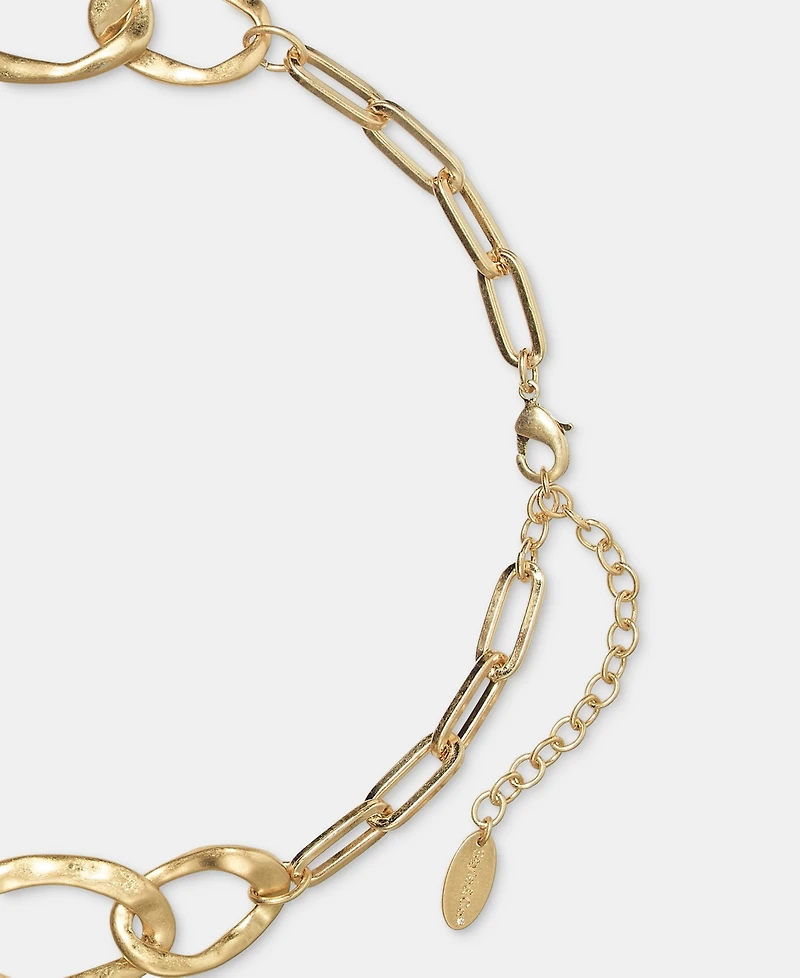 Style & Co Hammered Link Statement Necklace, 16" + 3" extender, Macy's Exclusive