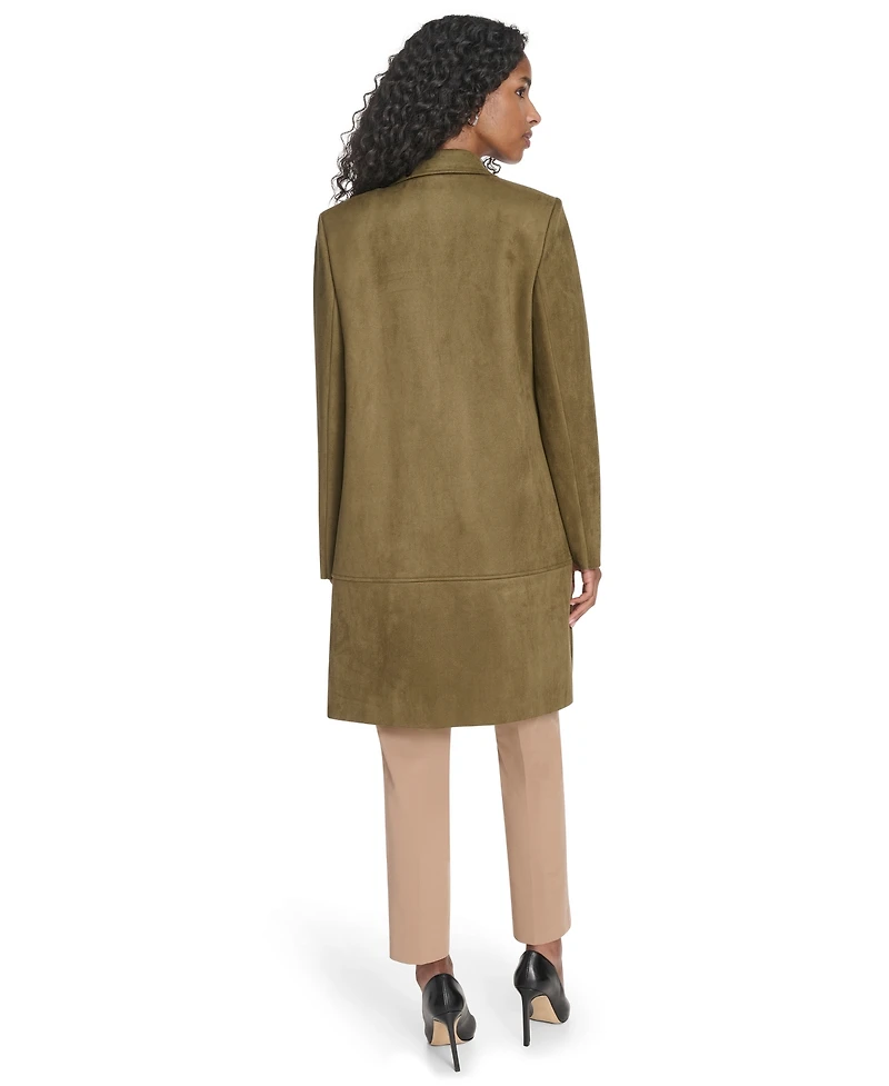Tommy Hilfiger Women's Scuba Suede Long Sleeve Topper
