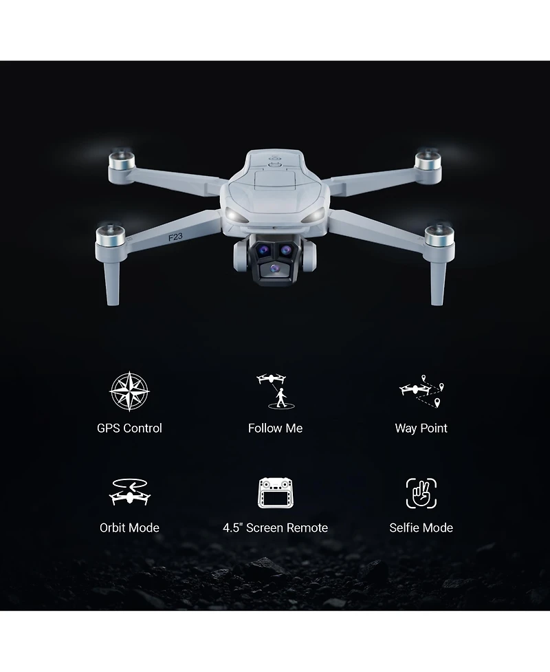 Contixo F23 Gps Drone with Hd Camera, 4.3" Screen Remote, 2 x 23 Min Flight, Follow Me, Waypoint, Orbit & Selfie Modes
