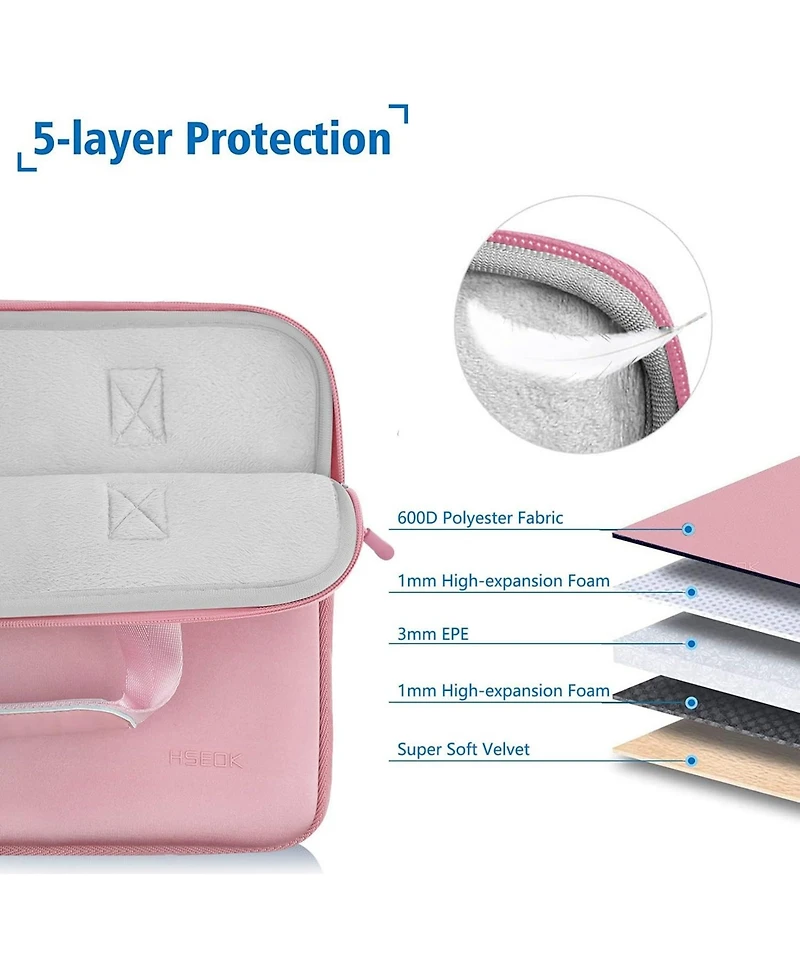 Acer Laptop Sleeve 13.3-14 inch Case with Small Pouch, Neoprene Computer Bag Compatible with MacBook Pro 14" M4/M3/M2/M1 2025-2021, Mac Air/Pro 1