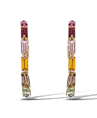 Jessica Simpson Multicolor Gemstone Hoop Earrings